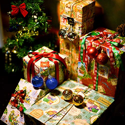 ZoneYan Bolas de Navidad 4cm, Bolas de Árbol de Navidad Adorno, Christmas Gifts Bolas de Navidad, Decoración de Bolas de Navidad Arbol(36 Piezas)