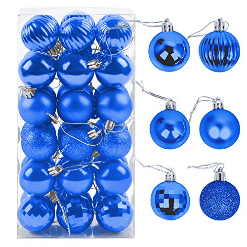 ZoneYan Bolas de Navidad 4cm, Bolas de Árbol de Navidad Adorno, Christmas Gifts Bolas de Navidad, Decoración de Bolas de Navidad Arbol(36 Piezas)