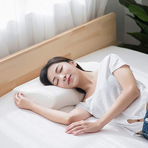 ZoneYan Mariposa Almohada Espuma Memoria, Almohada Cervical Ortopedica Viscoelastica Durmiente, Ergonómico Contorno Cojín Mariposa, Almohada Reduce Dolores Cervicales