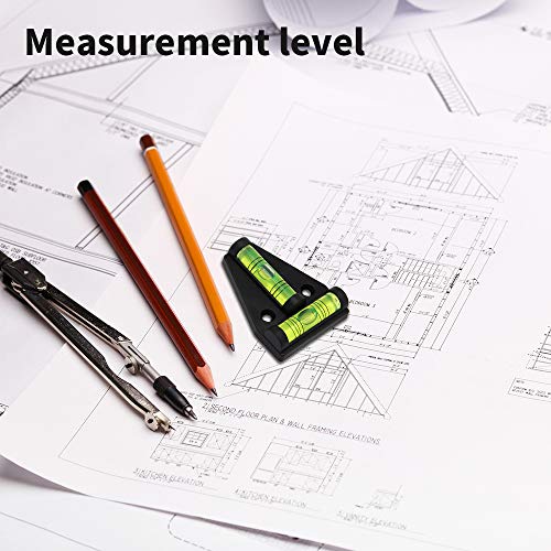 ZoneYan Nivel de Burbuja Pequeño, Mini Nivel de Burbuja, Mini Niveladora, Mini Nivel de Burbuja de 2 vías, Nivel de Burbuja Tipo T, Ligero y Fácil de Usar Herramientas de Medición de Nivel