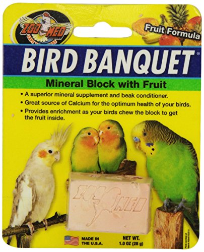 Zoo Med 26384 - Bloque de minerales para Banquete de pájaros, 1 oz/pequeño