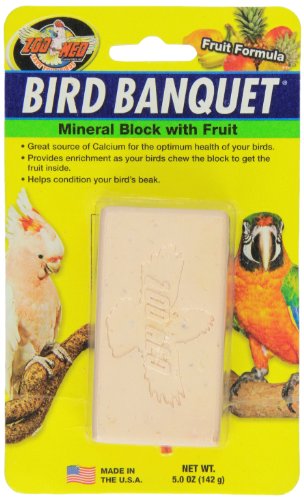 Zoo Med Bloque Mineral para Banquete de pájaros, tamaño Grande Zoo Med Bloque Mineral para Banquete de pájaros, tamaño Grande