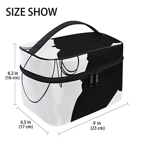 ZORMIEY Bolsa de cosméticos grande, bolsa de lavado, bolsa de almacenamiento para mujeres,Vaquero y caballo silueta hombre con sombrero sombra Texas ZORMIEY Bolsa de cosméticos grande, bolsa de lavado, bolsa de almacenamiento para mujeres,Vaquero y caballo silueta hombre con sombrero sombra Texas
