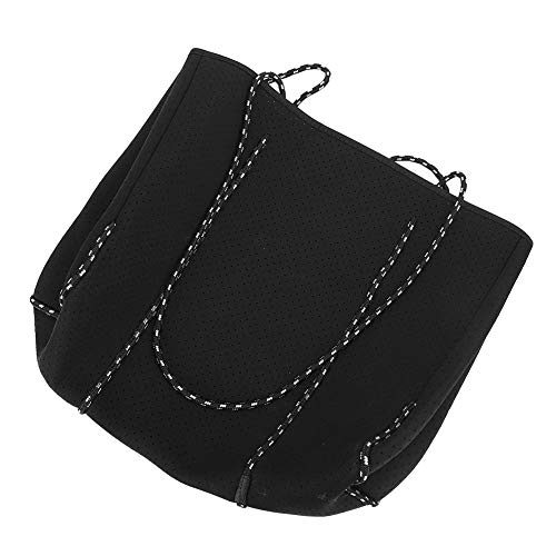 Zouminyy Bolso de Playa Informal para mamá, Correa de Mano, cinturón de Moda, Bolso de Compras, Bolso de Playa de Neopreno, para Correr, Correr, Hombres, Mujeres, Andar en Bicicleta, Viajar,(Black)