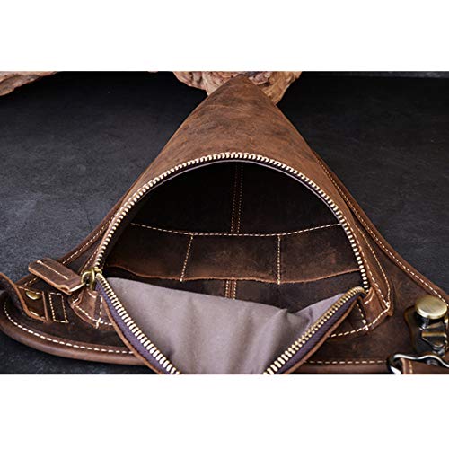 ZPF Paquete de Cintura de Cuero Vintage, cinturón de Bolsa de Pierna Ajustable Impermeable para Hombres y Mujeres, para Deportes al Aire Libre, Ciclismo, Senderismo, Camping