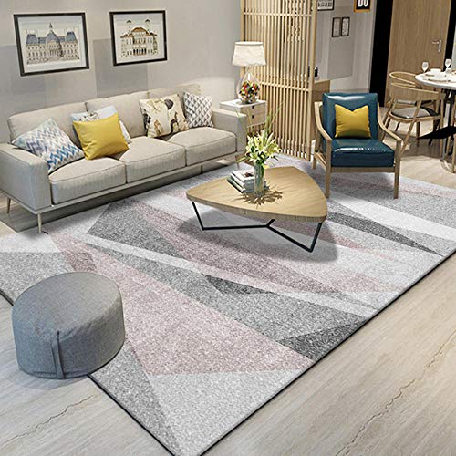 ZPSPZ alfombras Salon Modernas, Alfombra, Dormitorio, Gris,alfombras Salon Pelo Corto, Antideslizante, hipoalergénico, apartamento en casa, Alfombra-Gris B_140 cm × 200 cm