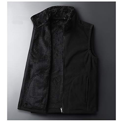 ZRL Abrigos Acolchados Chaleco sin Mangas Chaqueta Gruesa cálida Casero de cachemérano Soporte de Collar de Collar Chaqueta Chaleco Chaleco sólido Chaleco a Prueba de Viento Una Chaqueta Abrigada