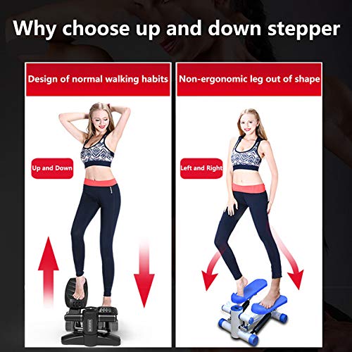 ZRXRY Mini Stepper con Bandas de Resistencia, Cardio Stair Stepper Stepping Machine Pierna Adelgazante Step Training Pedal de Ejercicio Equipo de Ejercicio físico con Monitor LED