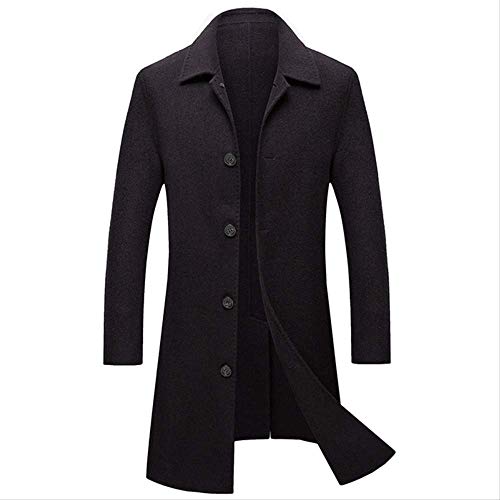 ZSCRL Abrigo de Lana Pura para Hombres de Estilo Europeo, Abrigo de Cachemir con Solapa, Trinchera, Que Muestra una Figura Masculina esbelta y un Cuerpo Alto 185 Negro Rojo ZSCRL Abrigo de Lana Pura para Hombres de Estilo Europeo, Abrigo de Cachemir con Solapa, Trinchera, Que Muestra una Figura Masculina esbelta y un Cuerpo Alto 185 Negro Rojo
