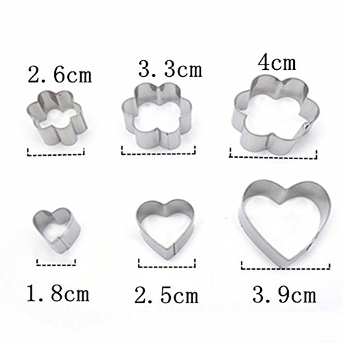 ZSL Juego de cortadores de Galletas con Caja de almacenaje para Galletas de Acero Inoxidable para Hornear Herramienta Set para Queso espumas para Tartas