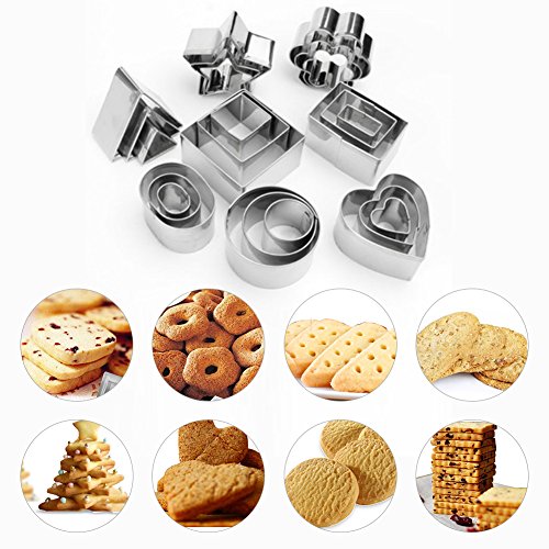 ZSL Juego de cortadores de Galletas con Caja de almacenaje para Galletas de Acero Inoxidable para Hornear Herramienta Set para Queso espumas para Tartas ZSL Juego de cortadores de Galletas con Caja de almacenaje para Galletas de Acero Inoxidable para Hornear Herramienta Set para Queso espumas para Tartas