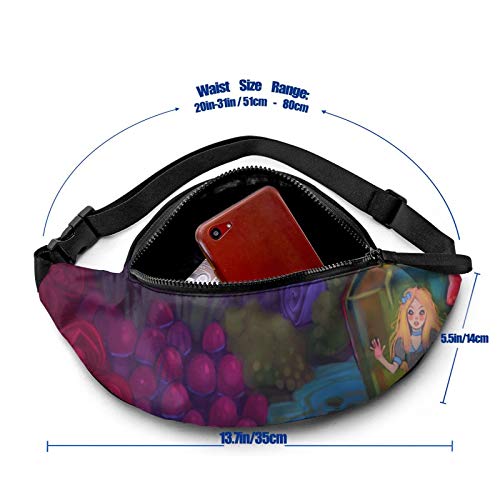 Zsrgvdrf Alicia en el país de las maravillas bolsa de cintura casual para mujeres y hombres Hip Bum Bag adecuado para entrenamiento al aire libre viajes casual running Zsrgvdrf Alicia en el país de las maravillas bolsa de cintura casual para mujeres y hombres Hip Bum Bag adecuado para entrenamiento al aire libre viajes casual running