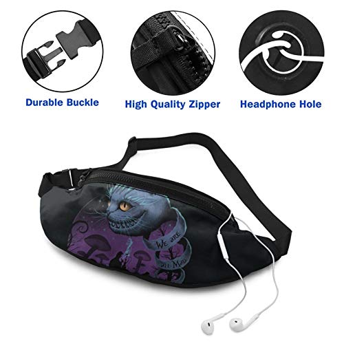 Zsrgvdrf Alicia en el país de las maravillas bolsa de cintura casual para mujeres y hombres Hip Bum Bag adecuado para entrenamiento al aire libre viajes casual running