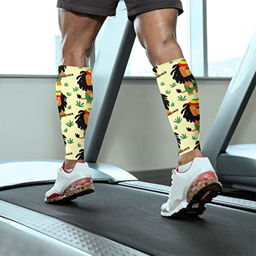 zsxaaasdf Lion Safari Wild Joo Play The Guitar Cool Running Home Workout Sport Gym Gear Accessories Calf Compression Sleeve Leg Jobs Running Half Foot Guard Protective Supports Guards