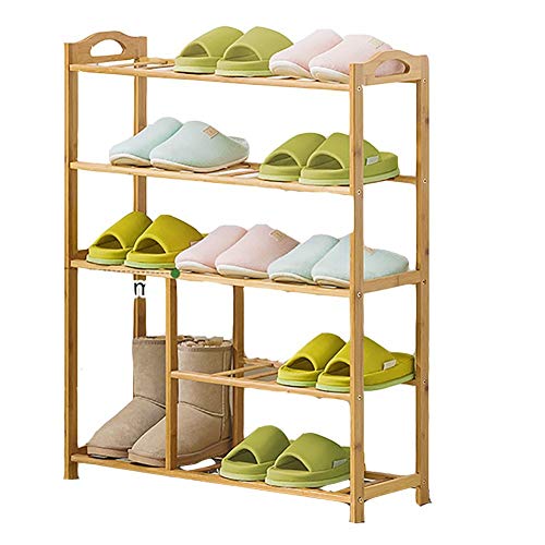 ZTMN Zapatero de bambú Simple con Botas Racks económicos de 4,5 Niveles Racks de Almacenamiento Ahorro de Espacio Montaje fácil (tamaño: 5 Niveles) ZTMN Zapatero de bambú Simple con Botas Racks económicos de 4,5 Niveles Racks de Almacenamiento Ahorro de Espacio Montaje fácil (tamaño: 5 Niveles)