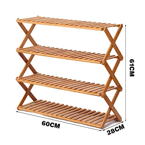 ZTMN Zapatero Plegable Zapatas económicas de 5 Niveles a Prueba de Polvo Racks económicos Almacenamiento Racks de Zapatos de múltiples Capas Simples Espacio pequeño (Tamaño: 60CM)