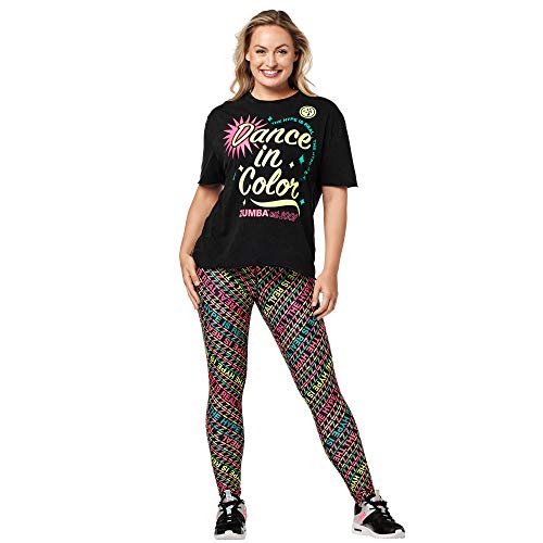 Zumba Activewear Camisetas Gráficas de Baile Top Deportivo Mujer Fitness de Entrenamiento, Black to Basic, L Zumba Activewear Camisetas Gráficas de Baile Top Deportivo Mujer Fitness de Entrenamiento, Black to Basic, L