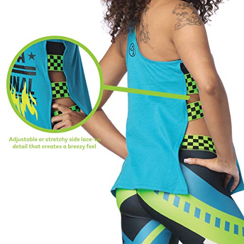 Zumba Athletic - Camiseta de tirantes para mujer (parte abierta, transpirable, talla XL) Zumba Athletic - Camiseta de tirantes para mujer (parte abierta, transpirable, talla XL)