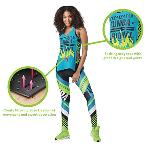 Zumba Athletic - Camiseta de tirantes para mujer (parte abierta, transpirable, talla XL) Zumba Athletic - Camiseta de tirantes para mujer (parte abierta, transpirable, talla XL)