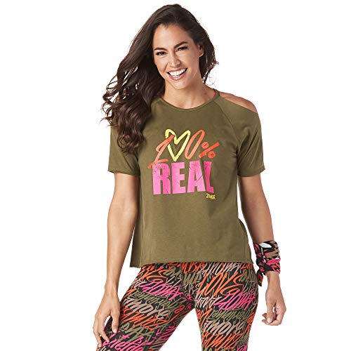 Zumba Camiseta de diseño de impresión de Moda para Mujer Mediano Ejercito Verde Zumba Camiseta de diseño de impresión de Moda para Mujer Mediano Ejercito Verde