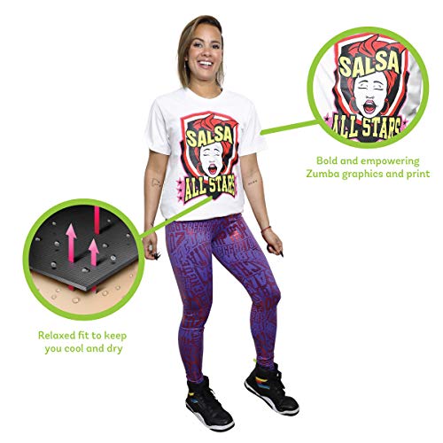 Zumba Camiseta de Manga Corta Unisex para Mujer y Hombre, Mujer, Camiseta, Z3T00104, Wear It out Blanco 3, XL-XXL Zumba Camiseta de Manga Corta Unisex para Mujer y Hombre, Mujer, Camiseta, Z3T00104, Wear It out Blanco 3, XL-XXL