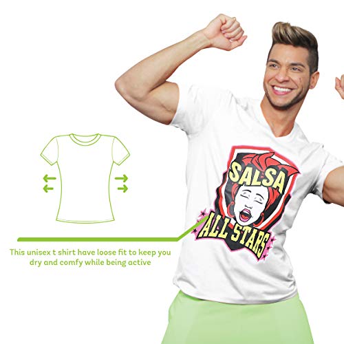 Zumba Camiseta de Manga Corta Unisex para Mujer y Hombre, Mujer, Camiseta, Z3T00104, Wear It out Blanco 3, XL-XXL