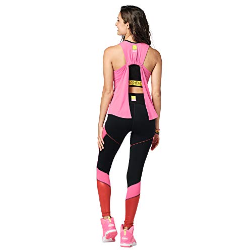 Zumba Camiseta sin mangas de espalda abierta para mujer, diseño gráfico de baile, fitness, ajuste holgado, para entrenamiento, Mujer, Rosa Ballet, XXL