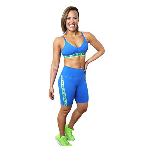 Zumba Dance Bralette Sujetador Deportivo Mujer Fitness Workout Sujetador Deportivo Activo, Jersey Blue, M