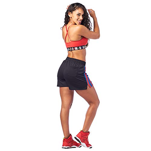 Zumba Dance Fitness Workout V Neck Jacquard Sujetador Deportivo Mujer Alto Impacto, Really Red-y, M