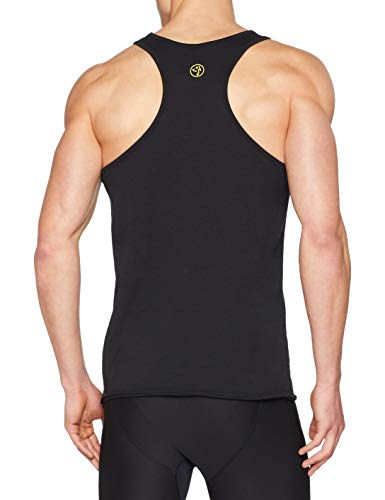 Zumba Fitness Hombre Rock N Rave Reservorio Hombres Tops, Todo el año, Hombre, Color Bold Black, tamaño Extra-Small