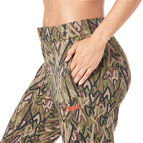 Zumba Fitness Women's Breathable Sweatpants Pants, Mujer, Army Green, M