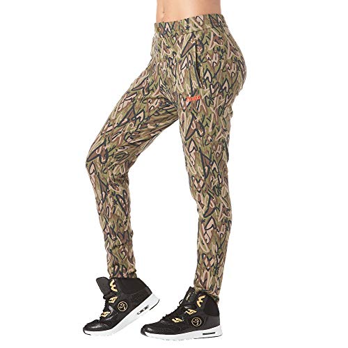 Zumba Fitness Women's Breathable Sweatpants Pants, Mujer, Army Green, M
