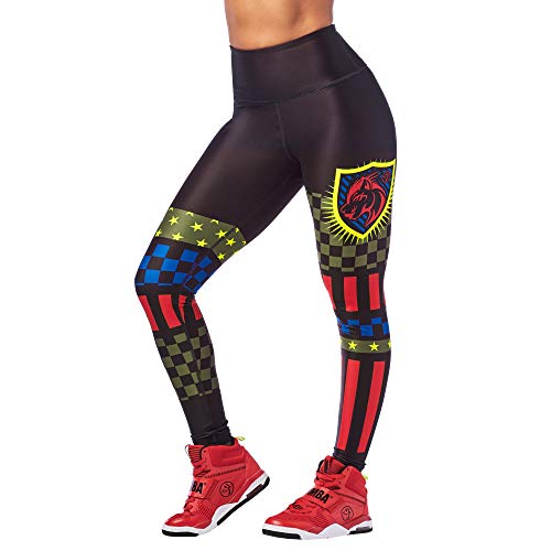 Zumba Leggings de Fitness Cintura Alta Entrenamiento Baile Compresión Pantalones Mujer, Bold Black 3, L Zumba Leggings de Fitness Cintura Alta Entrenamiento Baile Compresión Pantalones Mujer, Bold Black 3, L