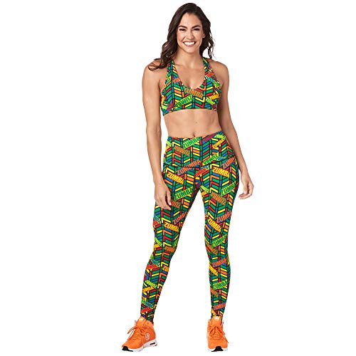 Zumba Leggings de Fitness Cintura Alta Entrenamiento Baile Compresión Pantalones Mujer, Multi, S