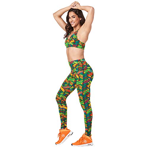 Zumba Leggings de Fitness Cintura Alta Entrenamiento Baile Compresión Pantalones Mujer, Multi, S