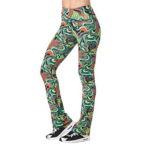 Zumba Leggings de Fitness Cintura Alta Entrenamiento Baile Compresión Pantalones Mujer, Teal Me Everything, XS