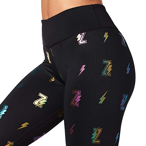 Zumba Pantalones de Fitness para Mujer con Estampado Capri Leggings, Negro Atrevido, 11, pequeño Zumba Pantalones de Fitness para Mujer con Estampado Capri Leggings, Negro Atrevido, 11, pequeño
