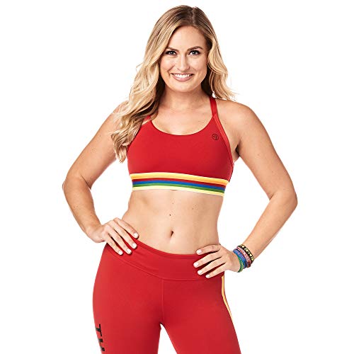 Zumba Sujetador Deportivo con Soporte de Alto Impacto para Mujer Grande Viva la Rojo