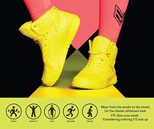 Zumba Zapato de Entrenamiento de Baile de Moda con Soporte de Alto Impacto para Mujer 6,5 M de EE.UU. Amarillo