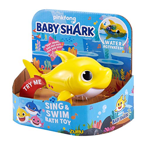 ZURU Robo Alive Junior Shark Baby Juguete de baño, Color Amarillo (ZURU Inc 25282)