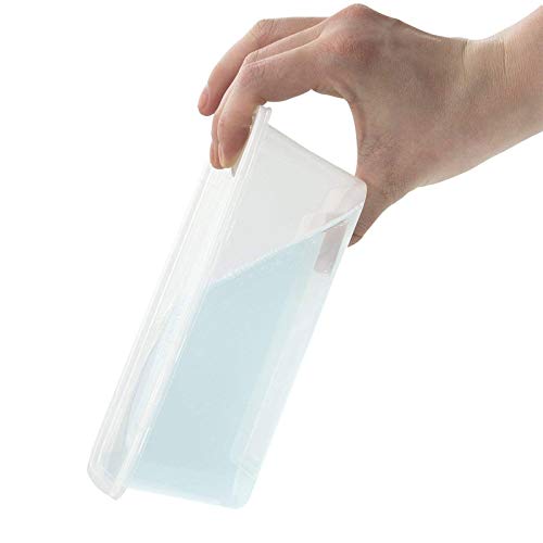 Zuvo 50 recipientes rectangulares de plástico Transparente para microondas, 750 ml, 41 cm