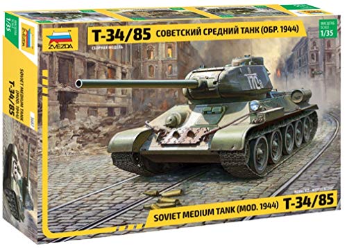 ZVEZDA Soviet 500783687 - Maqueta de Tanque Medio (Escala 1:35, T-34/85) ZVEZDA Soviet 500783687 - Maqueta de Tanque Medio (Escala 1:35, T-34/85)
