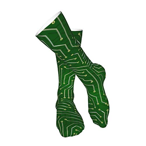 ZVEZVI Calcetines para hombres y mujeres, fondo de placa base de computadora con placa de circuito Elementos electrónicos Calcetín de arranque de 50 cm para correr, deportes, al aire libre ZVEZVI Calcetines para hombres y mujeres, fondo de placa base de computadora con placa de circuito Elementos electrónicos Calcetín de arranque de 50 cm para correr, deportes, al aire libre