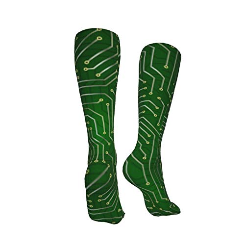 ZVEZVI Calcetines para hombres y mujeres, fondo de placa base de computadora con placa de circuito Elementos electrónicos Calcetín de arranque de 50 cm para correr, deportes, al aire libre ZVEZVI Calcetines para hombres y mujeres, fondo de placa base de computadora con placa de circuito Elementos electrónicos Calcetín de arranque de 50 cm para correr, deportes, al aire libre