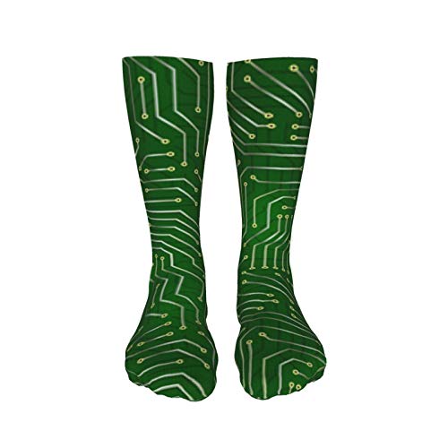 ZVEZVI Calcetines para hombres y mujeres, fondo de placa base de computadora con placa de circuito Elementos electrónicos Calcetín de arranque de 50 cm para correr, deportes, al aire libre ZVEZVI Calcetines para hombres y mujeres, fondo de placa base de computadora con placa de circuito Elementos electrónicos Calcetín de arranque de 50 cm para correr, deportes, al aire libre