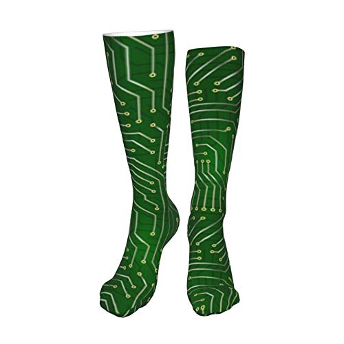 ZVEZVI Calcetines para hombres y mujeres, fondo de placa base de computadora con placa de circuito Elementos electrónicos Calcetín de arranque de 50 cm para correr, deportes, al aire libre ZVEZVI Calcetines para hombres y mujeres, fondo de placa base de computadora con placa de circuito Elementos electrónicos Calcetín de arranque de 50 cm para correr, deportes, al aire libre