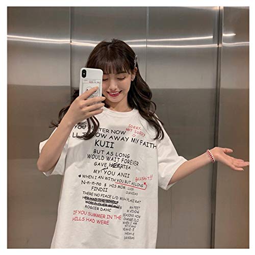 ZWH AliExpress 2019 Mujeres de la Camiseta de Manga Corta Mujeres de Gran tamaño Hermana de Grasa afluencia de Estudiantes Suelta Cartas Comercio Exterior de Las Mujeres Impresas ZWH AliExpress 2019 Mujeres de la Camiseta de Manga Corta Mujeres de Gran tamaño Hermana de Grasa afluencia de Estudiantes Suelta Cartas Comercio Exterior de Las Mujeres Impresas