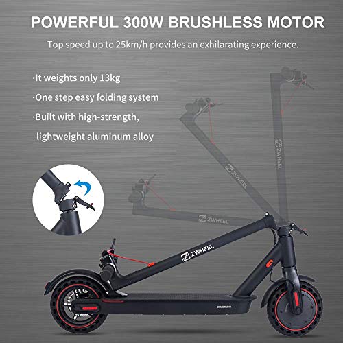 ZWHEEL Patinete eléctrico para Adulto Serie E9 E9 Basic hasta 20km de autonomía, 25km/h, Dos Modos de Velocidad, 300W Motor, Plegable, Control de Crucero, conexión App móvil ZWHEEL Patinete eléctrico para Adulto Serie E9 E9 Basic hasta 20km de autonomía, 25km/h, Dos Modos de Velocidad, 300W Motor, Plegable, Control de Crucero, conexión App móvil