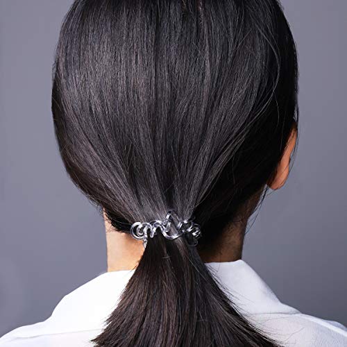 ZWOOS 50 Piezas Gomas del pelo Transparentes, Cintas para el cabello en espiral, Lazos para el cabello en Bobina para Mujeres y Niñas - Diámetro: 30 mm, Espesor: 10 mm ZWOOS 50 Piezas Gomas del pelo Transparentes, Cintas para el cabello en espiral, Lazos para el cabello en Bobina para Mujeres y Niñas - Diámetro: 30 mm, Espesor: 10 mm