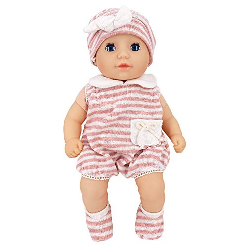 ZWOOS Ropa de Muñecas para New Born Baby Doll, Lindo Atuendo con Sombrero y Calcetines para 18 " Muñecas (40-45 cm)